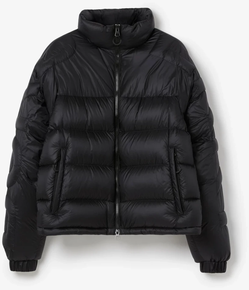 Unlock Wilderness' choice in the Burberry Vs Moncler comparison, the Logo Quilted Nylon Puffer Jacket by Burberry