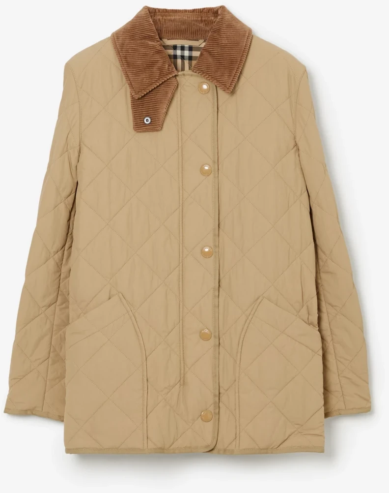 Unlock Wilderness' choice in the Burberry Vs Barbour comparison, the Diamond Quilted Thermoregulated Barn Jacket by Burberry